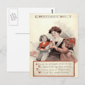 Moeder Kinderen Bloem Briefkaart (Voorkant / Achterkant)