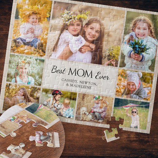 Moeder Kinderen Kinderen Moeder Fotocollage Legpuzzel