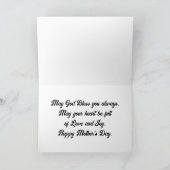 Moeder knuffelt dochter kerstkaart feestdagen kaart (Binnen)