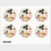 Moeder knuffelt haar zoon Aziatisch Chinees Japans Ronde Sticker (Vel)