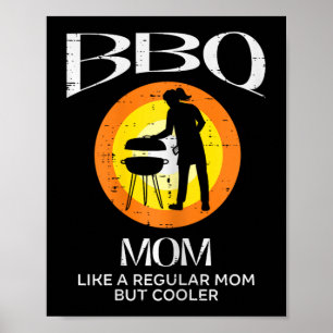 Moeder Koeler Barbecue Vlees Grilleren Moedersdag Poster