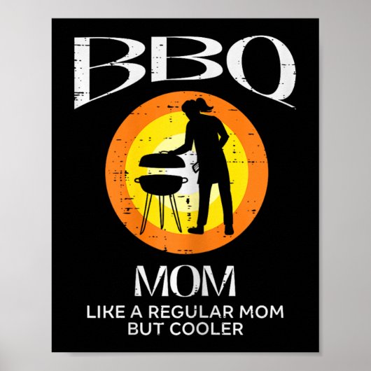 Moeder Koeler Barbecue Vlees Grilleren Moedersdag Poster (Voorkant)