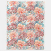 Moeder Koningin Floral Fleece Deken (Voorkant)