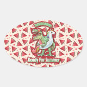 Moeder Koningin Floral Ovale Sticker (Voorkant)