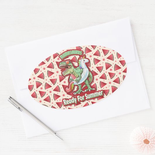 Moeder Koningin Floral Ovale Sticker (Envelop)