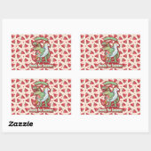 Moeder Koningin Floral Rechthoekige Sticker (Vel)