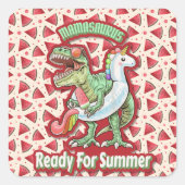 Moeder Koningin Floral Vierkante Sticker (Voorkant)