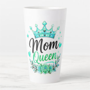 Moeder Koningin Teal Kroon Bloemstuk Latte Mok