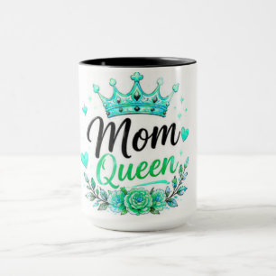 Moeder Koningin Teal Kroon Bloemstuk Mok