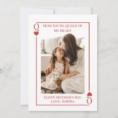 Moeder koningin van mijn hart foto Moederdag Kaart (Voorkant)