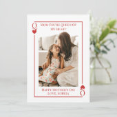 Moeder koningin van mijn hart foto Moederdag Kaart (Staand voorkant)