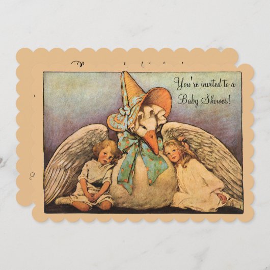 moeder krijgt Baby shower met tweeling kinderen Kaart (Voorkant / Achterkant)