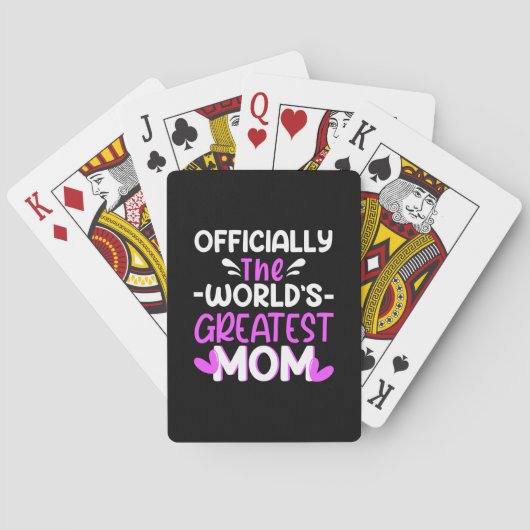 Moeder Kunst De wereld Groot mam Pokerkaarten (Achterkant)