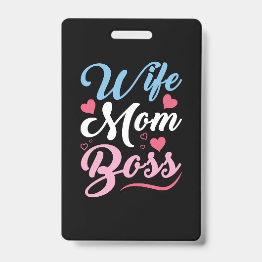 Moeder Kunst Echtgenote Moeder Baas Badge (Voorzijde)