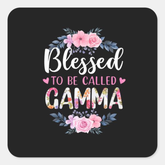 Moeder Kunst heeft de naam Gamma Birthday gekregen Vierkante Sticker (Voorkant)