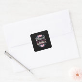 Moeder Kunst heeft de naam Gamma Birthday gekregen Vierkante Sticker (Envelop)