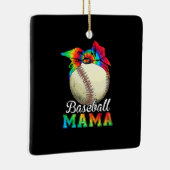 Moeder Kunst Honkbal Mama Verjaardag Keramisch Ornament (Rechts)