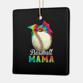 Moeder Kunst Honkbal Mama Verjaardag Keramisch Ornament (Links)