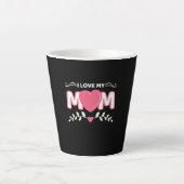 Moeder Kunst Ik hou van mijn moeder Latte Mok (Voorkant)
