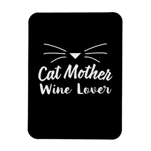 Moeder Kunst Kat Moeder Wijnliefhebber Magneet (Verticaal)