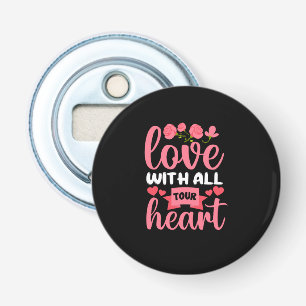 Moeder Kunst Liefde Met Alle Tour Hart Button Flesopener