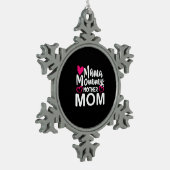Moeder Kunst mama moeder Tin Sneeuwvlok Ornament (Links)