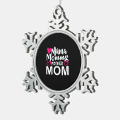 Moeder Kunst mama moeder Tin Sneeuwvlok Ornament (Rechts)