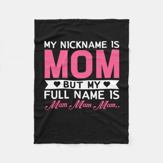 Moeder Kunst Mijn bijnaam is mam Fleece Deken (Voorkant)