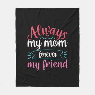 Moeder Kunst Mijn mama voor altijd mijn vriend Fleece Deken