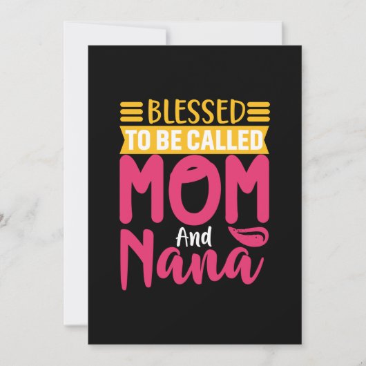 Moeder Kunst Moeder En Nana Feestdagenkaart (Voorkant)