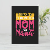 Moeder Kunst Moeder En Nana Feestdagenkaart (Staand voorkant)