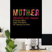 Moeder Kunst Moederbloem Definitie Poster (Thuiskantoor)