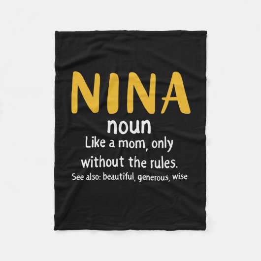 Moeder Kunst Nina Definitie Fleece Deken (Voorkant)