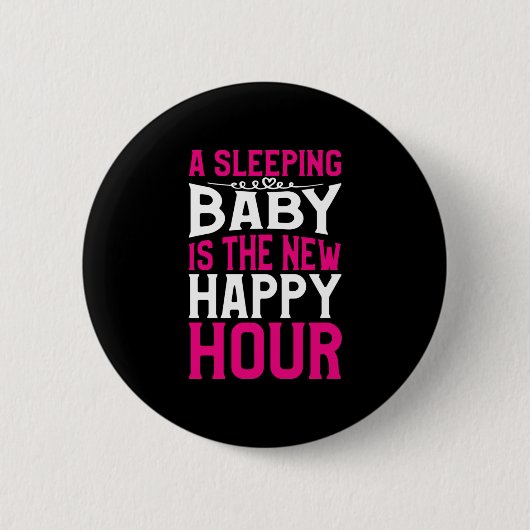 Moeder Kunst Slaapende Baby is het nieuwe gelukkig Ronde Button 5,7 Cm (Voorkant)