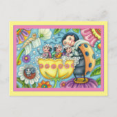 MOEDER LADYBUG EN KINDEREN, KNOP BUBBLE BATH BRIEFKAART (Voorkant)