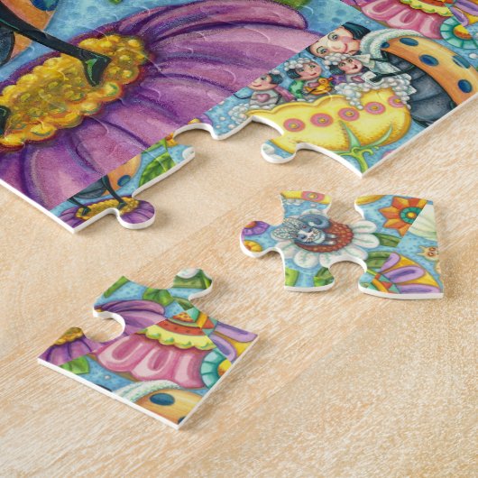 MOEDER LADYBUG EN KINDEREN, KNOP BUBBLE BATH LEGPUZZEL (Zijkant)