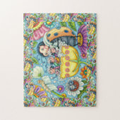 MOEDER LADYBUG EN KINDEREN, KNOP BUBBLE BATH LEGPUZZEL (Verticaal)