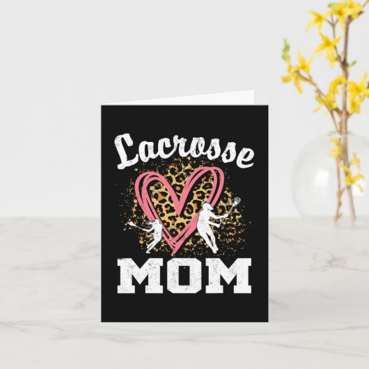 Moeder Leopard Hart Bijpassende Moederdag Kaart (Gele Bloem)