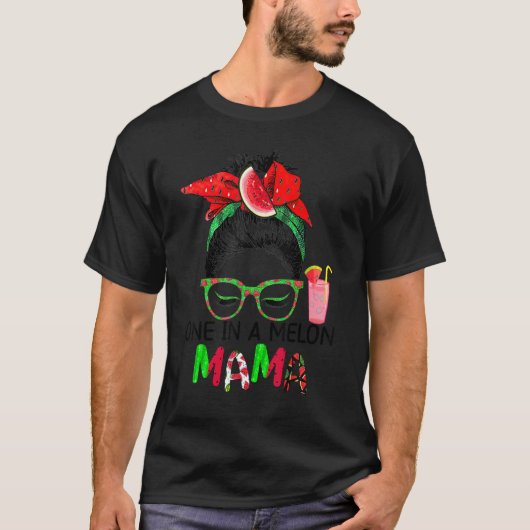 Moeder Leuke Een In Een Meloen Mama Watermeloen T-shirt (Voorkant)
