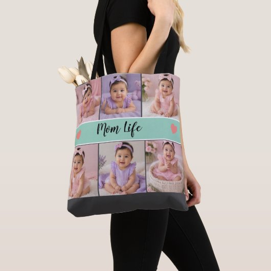 Moeder Leven 6 Foto Maatwerk  Tote Bag (Dichtbij)