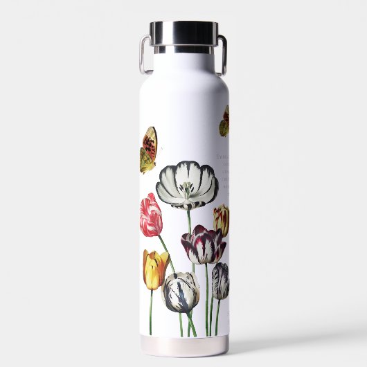 Moeder Leven Bloemen Vlinder Water Fles (Voorkant)