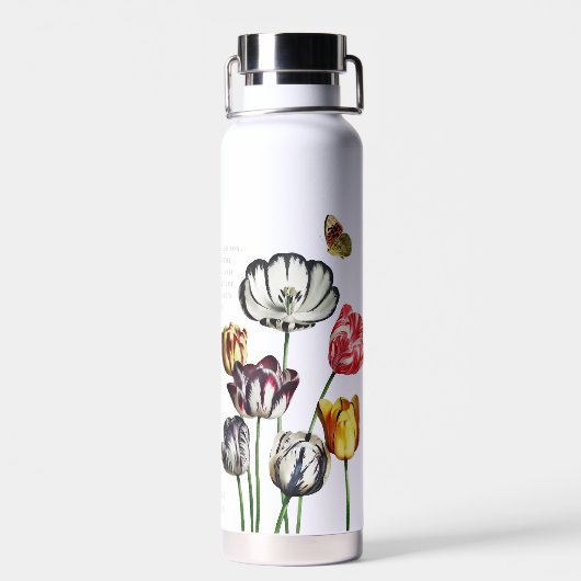 Moeder Leven Bloemen Vlinder Water Fles (Achterkant)