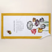 Moeder leven bloemenvlinder strandlaken (Voorkant)