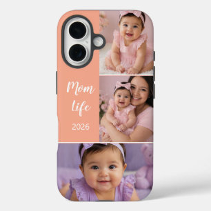 Moeder Leven Custom 3 Foto iPhone 16 Hoesje