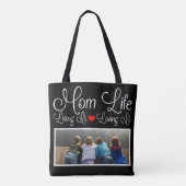 Moeder Leven Foto Zwart Tote Bag (Achterkant)