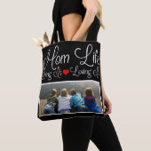 Moeder Leven Foto Zwart Tote Bag (Dichtbij)