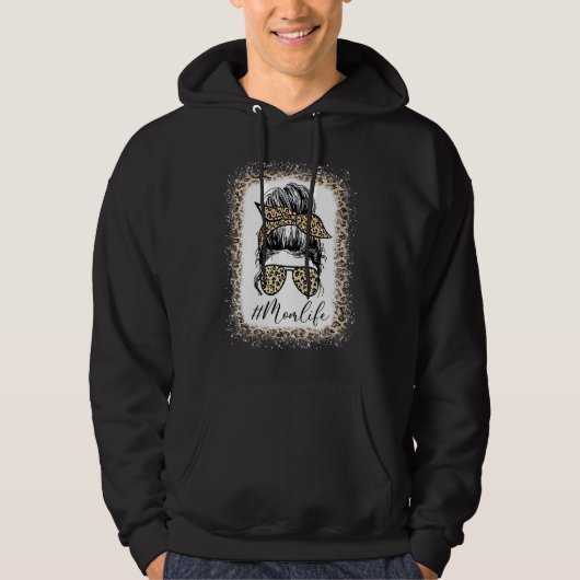 Moeder Leven Gebleekt Moeder Leven Luipaard Rommel Hoodie (Voorkant)