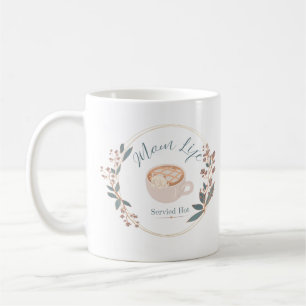 Moeder Leven Geserveerd Heet Gezellige Koffie Kat  Koffiemok