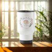 Moeder Leven Geserveerd Heet Gezellige Koffie Kat Reisbeker