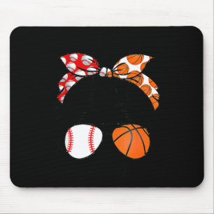 Moeder leven honkbal basketbal moeder rommelige kn muismat